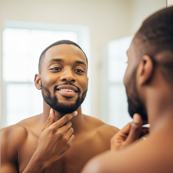 Nigerian man with clear confident skin